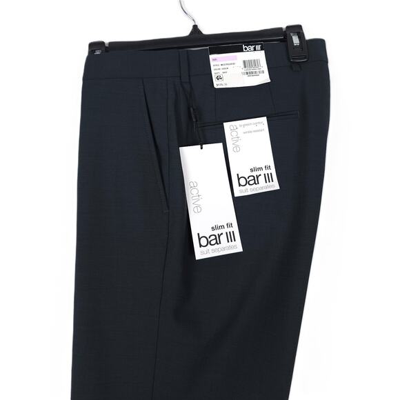 Bar III Men's Slim-Fit Stretch Wool 2-Piece Suit Green Solid 38R 32x30 NWT - Picture 8 of 13